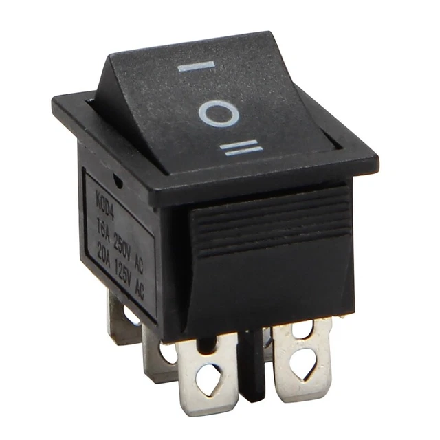4X(16A 250V AC 20A 125V AC 6 Broches 3 Positions Interrupteur a bascule profil4)