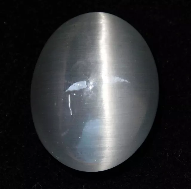 82.65 Ct Natural Chrysoberyl Gray Cats Eye Oval Cabochon Cut Loose Gemstone