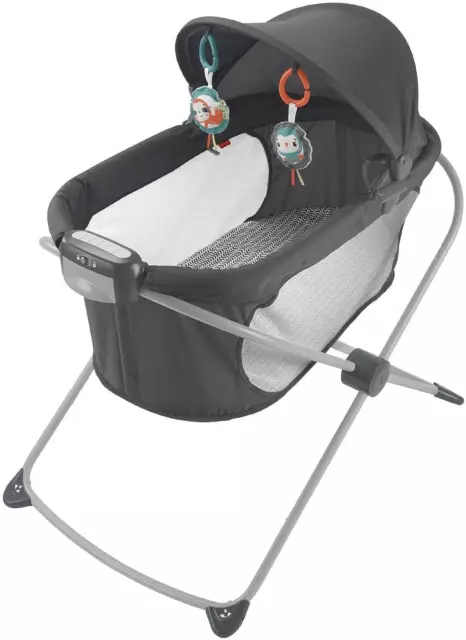 Fisher-Price Soothing View Projection Bassinet Baby Crib Foldable Cradle Lights