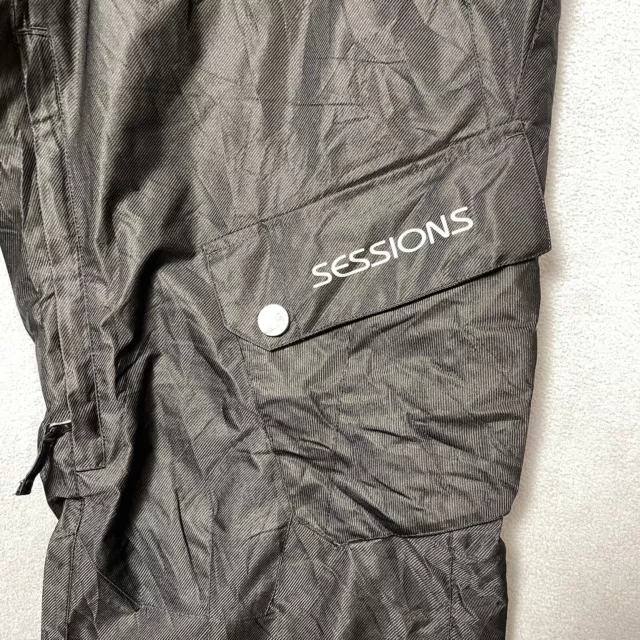 Sessions Snowboard Pants Mens Large Black Recco Reflector Backcountry Lined Vent 3