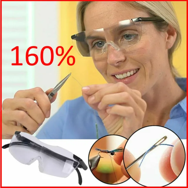 -  160% Brille Lupenbrille Vergrößerungsbrille Kopflupe Vergrößerung * NEU  -