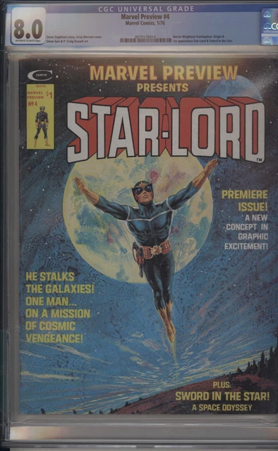 Marvel Preview #4 - Cgc 8.0 - 1St App Of Starlord (Peter Quill) - 4075175014