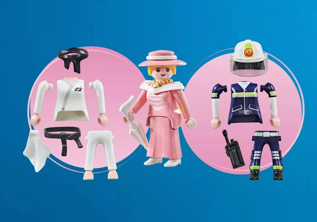 Playmobil Vintage Série Rose 1900 - Client Et Étal Aux Poissons Set 5342 (1996)