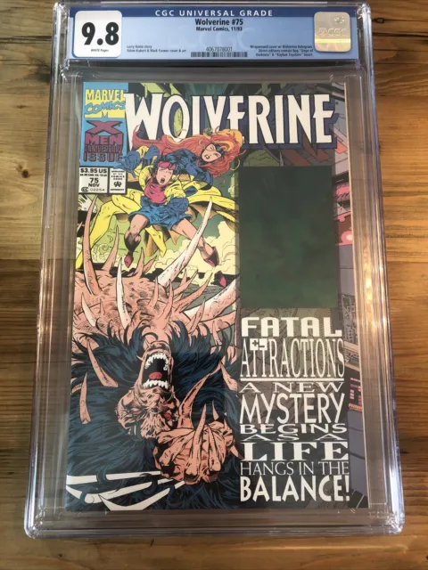 Wolverine #75 CGC 9.8 NEWSSTAND 11/93 White Pages Hologram Comic Marvel