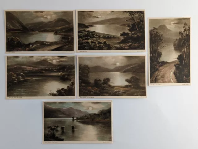 Scotland Vintage Charles Worcester Postcards x6 Loch Lomond Vennachar Lubnaig