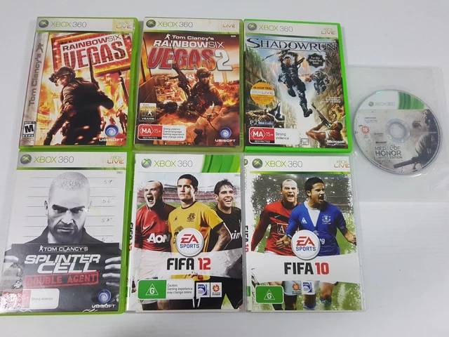 Shadowrun Splintercell Double Agent Medal of Honor Rainbow Six Xbox 360 games