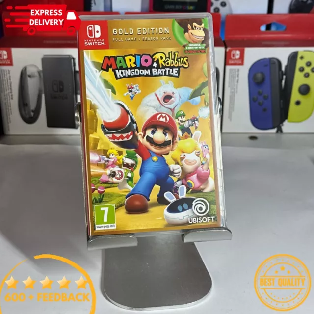 Mario + Rabbids Kingdom Battle Gold Edition Nintendo Switch Come Nuovo Uk Ita