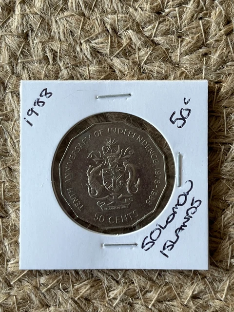 🔑1988 Solomon Islands Queen Elizabeth Ii 10 Year Commemorative Independence🔑