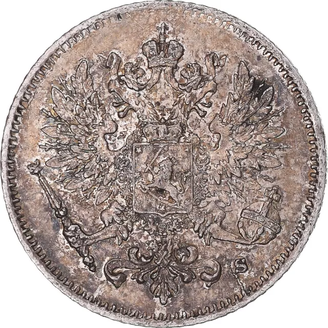 [#1174426] Coin, Finland, Nicholas II, 25 Penniä, 1915, Helsinki, AU, Sil, ver