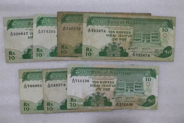 Mauritius - 7 Old Banknotes B27 #403