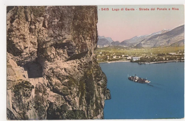 Italy, Lago di Garda, Strada del Ponale e Riva Postcard, B408