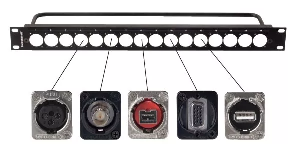 Switchcraft Qg XLR Série Rack Panel Série 19 " 1U