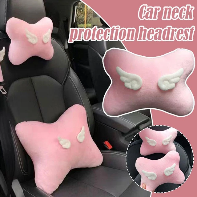 Lovely Soft Plush Stuffed Car Seat Belt Neck pillow Headrest~ Cushion Back E2R9
