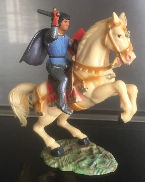 Figurine Starlux Chevalier – Moyen Âge, Soldat Cavalerie, Plastique Peint, France