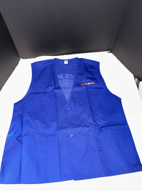 Toys R Us Uniform Vest Geoffrey Giraffe Blue Employee Vintage X-Large - New