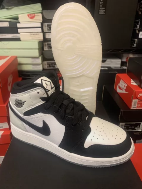 Nike Air Jordan 1 Mid SE Diamond Shorts White Black Shoes DN4321-100 DH6933-100