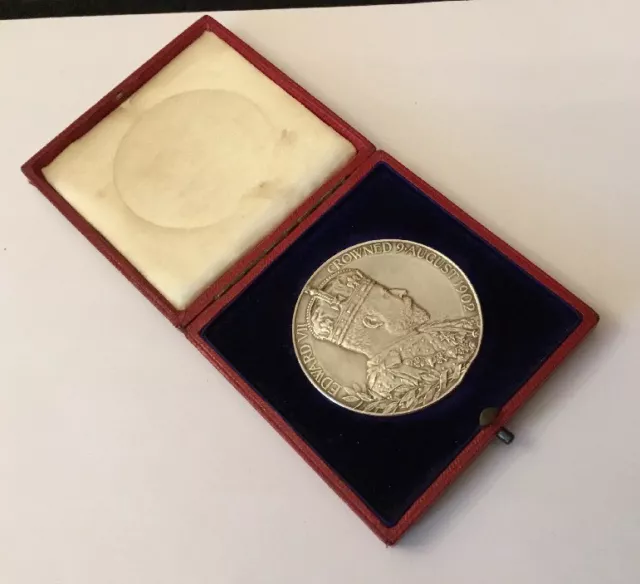 Sterling Silver Coronation Medal King Edward VII Queen Alexandra 1902