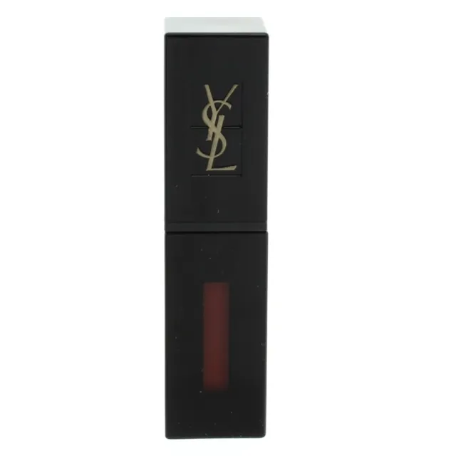 Lápiz labial rojo Yves Saint Laurent Stain Rouge pura costura 416 chile psicodélico