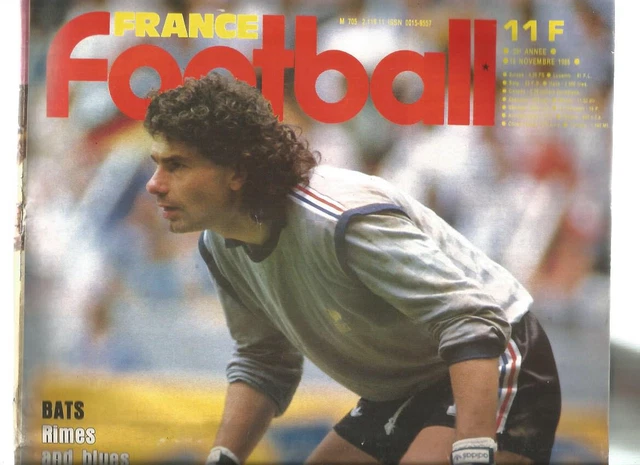 JOEL BATS RARE FOOTBALL ROOKIE CARD VINTAGE 80s AJ AUXERRE & EQUIPE DE