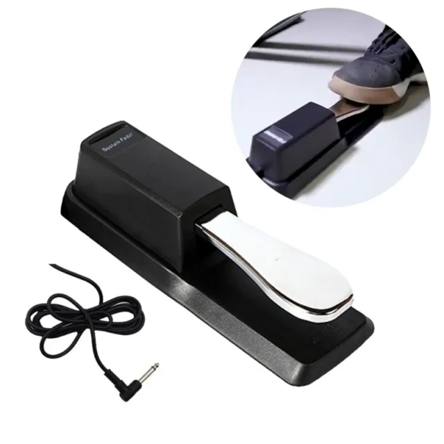 Donner Piano Sustain Pedal, Keyboard Sustain Pedal for Digital Piano  Electronic Keyboard MIDI Synthesizer, Sturdy Durable, with Polarity Switch,  1/4
