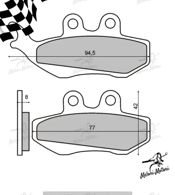 Coppia pastiglie freno anteriori organiche piaggio beverly 125cc