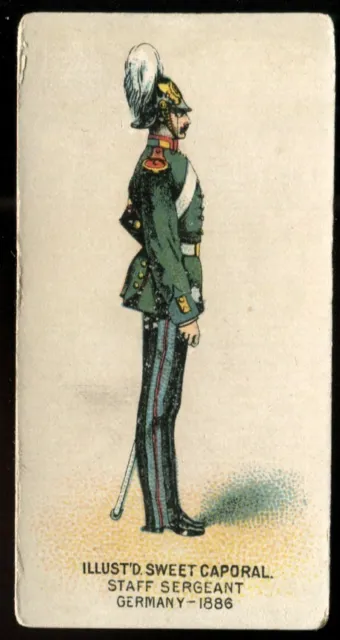 Tobacco Card, Kinney Bros, MILITARY SERIES, 1886, Staff Sergeant Germany 1886