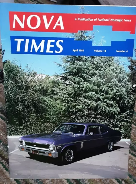 NOVA Times April 1995 Chevy Cars Nostalgic Novas Magazine Chevrolet vintage