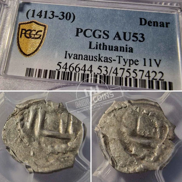 Lithuania - Vytautas Magnus - Denar - 1413-1430 year - PCGS AU53