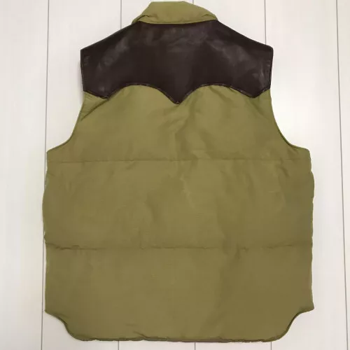BRANDED SECOND-HAND CLOTHING! Sugar Cane DOWN genuine leather down vest ...