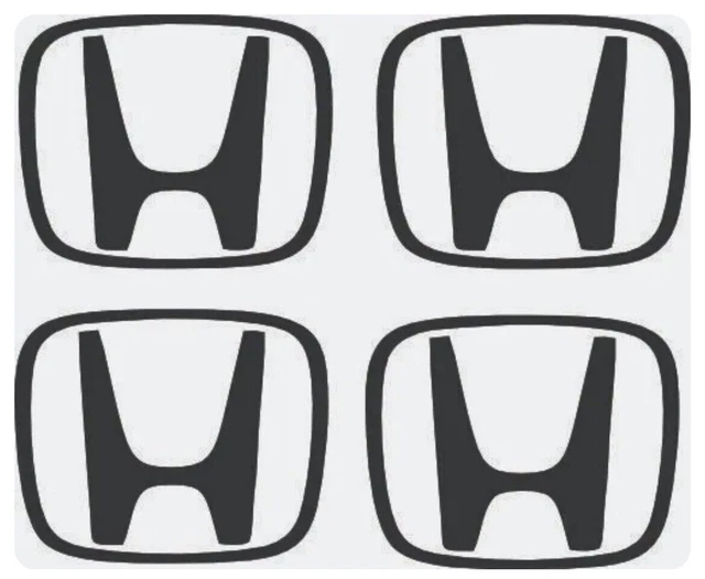 2 Round White/Red Vinyl Decals Wheel Center Emblem