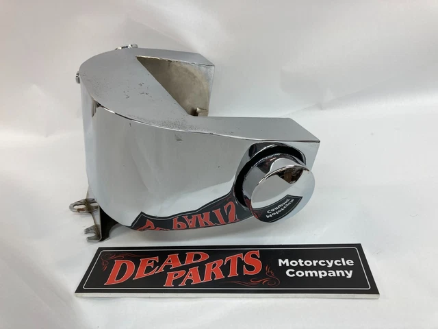 Harley chrome horseshoe wrap around shovel pan oil tank w/ filter