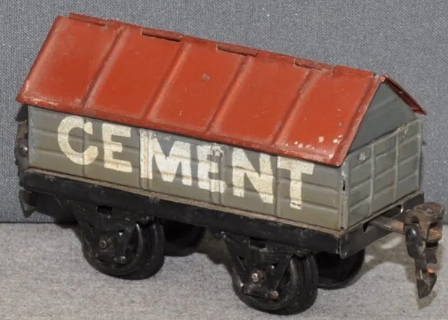 Märklin 1919 Zementwagen  "Cement"  aufklappbares Dach  von 1925__Spur 0