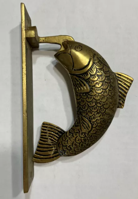 Fish Shaped Door Knocker -Solid Brass? Made In India