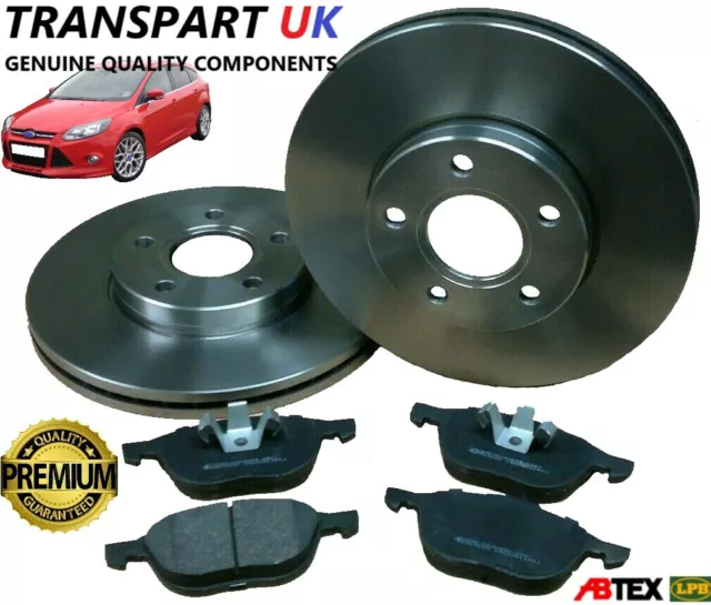 *Ford Focus Mk3 Front Brake Discs And Pads Set 1.6 1.5 Tdci Diesel 2011 Onward