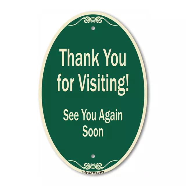 Designer Series - Thank You For Visiting See You Again Soon Heavy-Gauge Aluminum