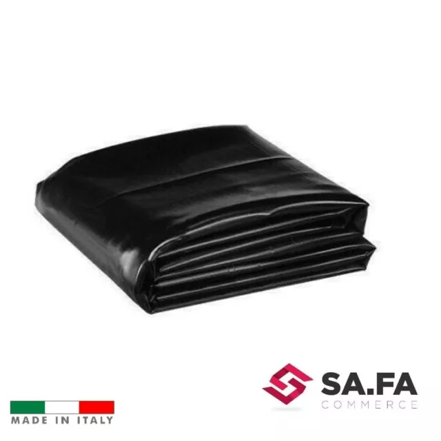 Telo Telone In Polietilene Nero Occhiellato Con Rinforzo In Pvc Impermeabile