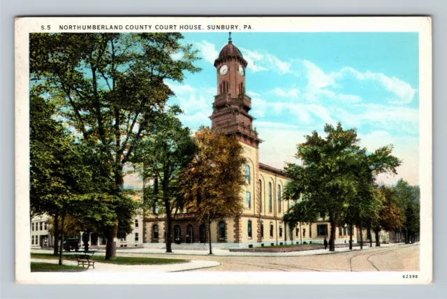 Sunbury PA, 1865 Northumberland County Courthouse Pennsylvania Vintage Postcard