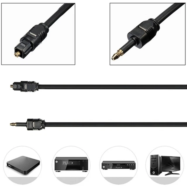 Cable 3.5mm Plug Digital Optical SPDIF Optical Fiber Lines To Round Mouth