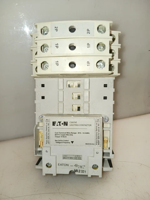 Eaton C30Cne Lighting Contactor 277 Vac Coil With 4 Pole Relays