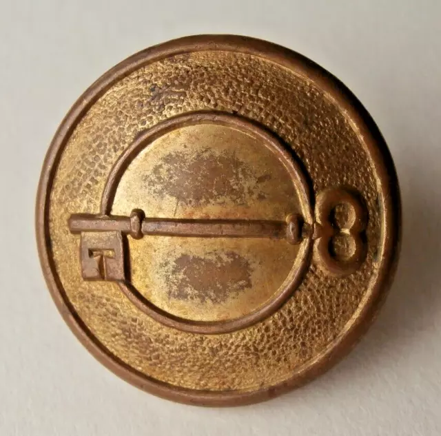 Unidentified Antique Large 25.5mm Button by Pitt & Co Livery / Prisons , Jail ?