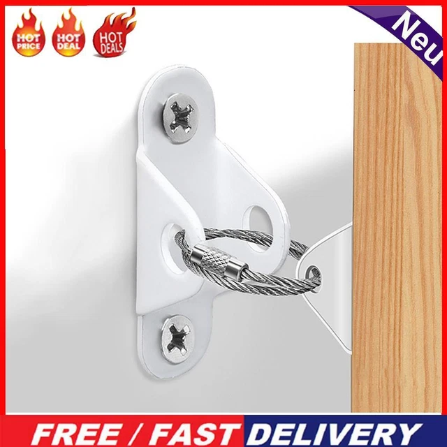 Child Protection Furniture Anti Fall Strap Baby Safety Anti-Tip Kit (White)