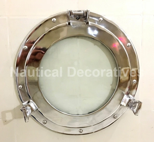 style vintage 15" hublot rond mur côtier fenêtre en verre Home Decor