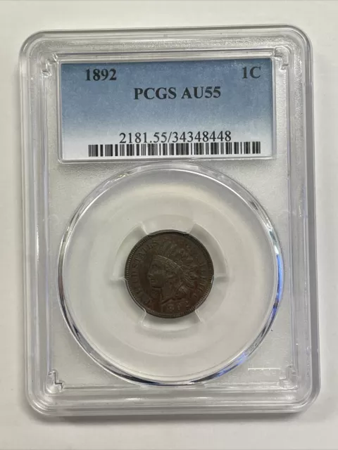 1892 Indian Head Cent PCGS AU55