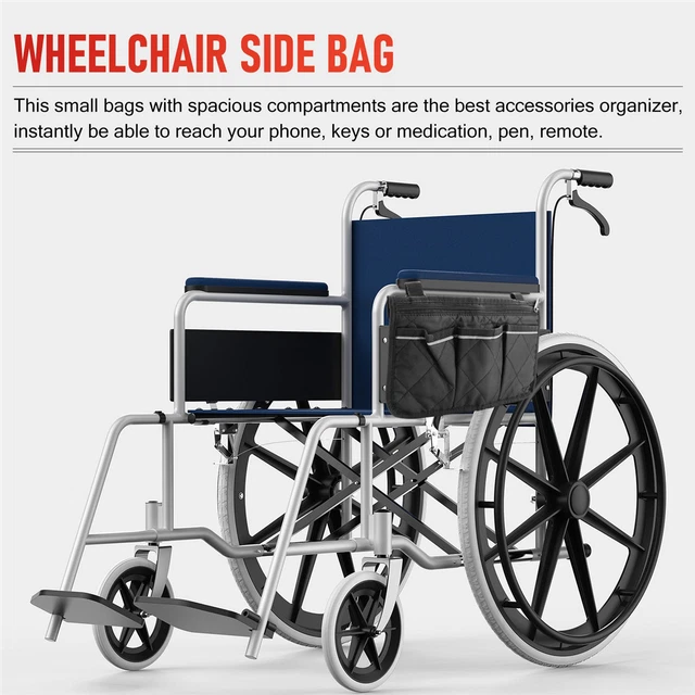 Borsa laterale sedia a rotelle per sedia a rotelle per sedia a rotelle borsa portaoggetti per X5R1 2