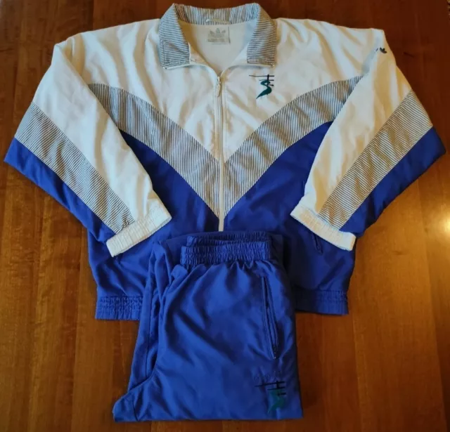 Adidas Stefan Edberg Tuta Completa Full Tracksuit Felpa Pantalone Vintage 90'S L