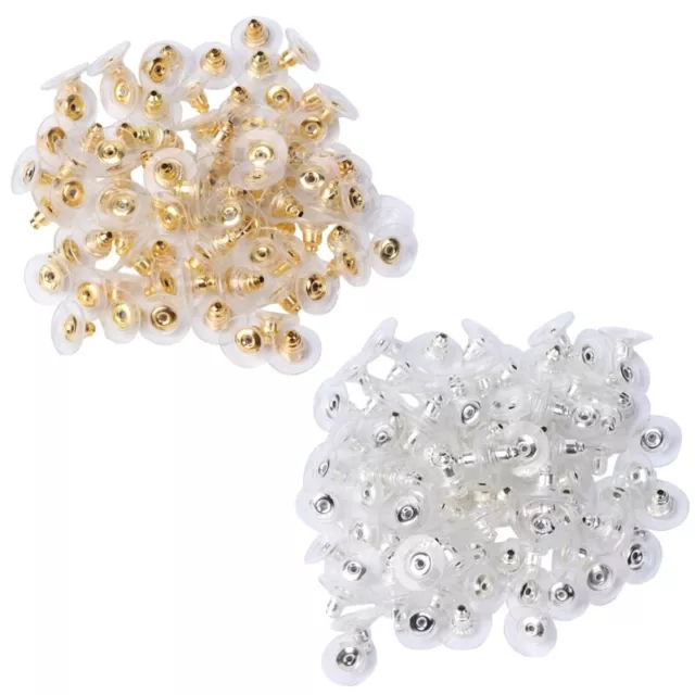 100Pcs Earring Back Safety Clutch with Pad Accessories New