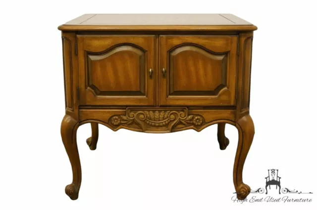 WEIMAN FURNITURE Walnut Louis XVI French Provincial 24" Banded Accent End Tab...