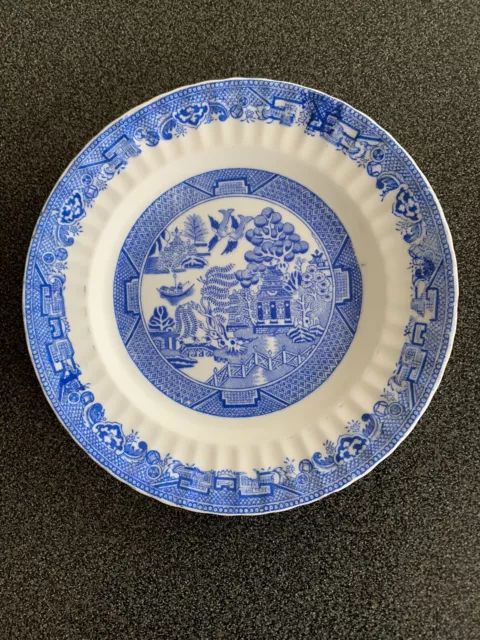 Vintage/Antique Blue & White WILLOW PATTERN 7" (17cm) SIDE PLATE Made in England