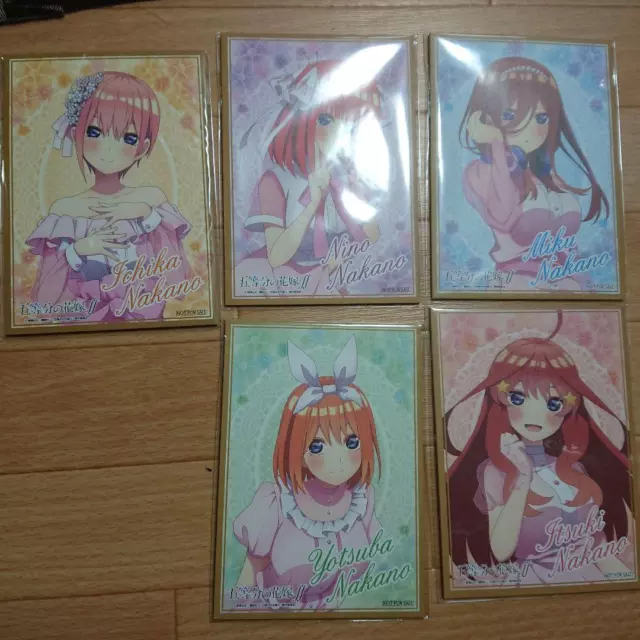 The Quintessential Quintuplets shikishi 5 full set 5 gotobun no hanayome  anime