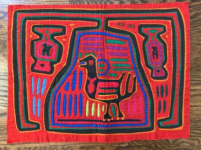 🏞 MOLA from PANAMA Artisan Hand Stitched DUCK BIRD.